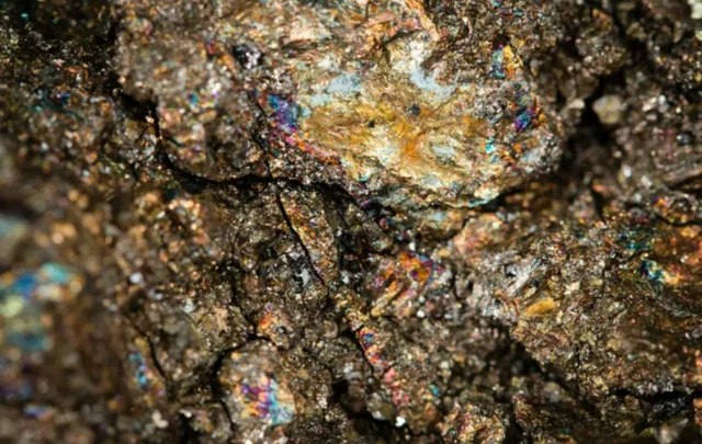 Close-up of a precious metal.