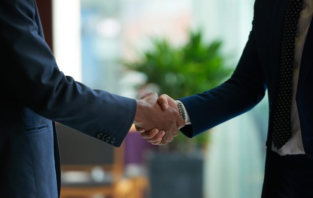 firm handshake